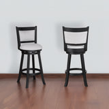 Cecil Dove/Black Swivel Bar Stool, Set of 2 from Crown Mark - Luna Furniture