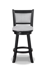 Cecil Dove/Black Swivel Bar Stool, Set of 2 from Crown Mark - Luna Furniture