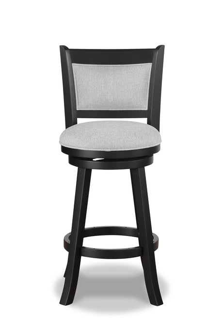 Cecil Dove/Black Swivel Bar Stool, Set of 2 from Crown Mark - Luna Furniture
