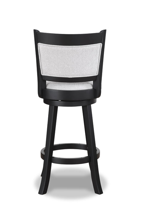 Cecil Dove/Black Swivel Bar Stool, Set of 2 from Crown Mark - Luna Furniture
