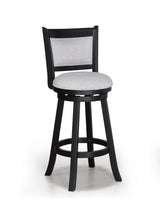 Cecil Dove/Black Swivel Bar Stool, Set of 2 from Crown Mark - Luna Furniture
