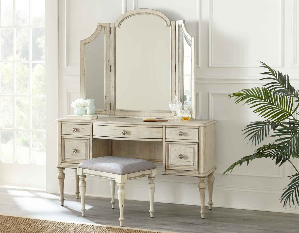 Highland Park Cathedral White 3-Piece Vanity Set from Steve Silver - Luna Furniture