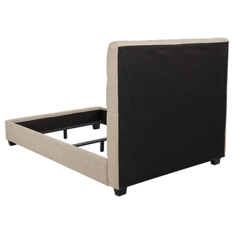 Chloe Oatmeal Tufted Upholstered Full Bed from Coaster - Luna Furniture