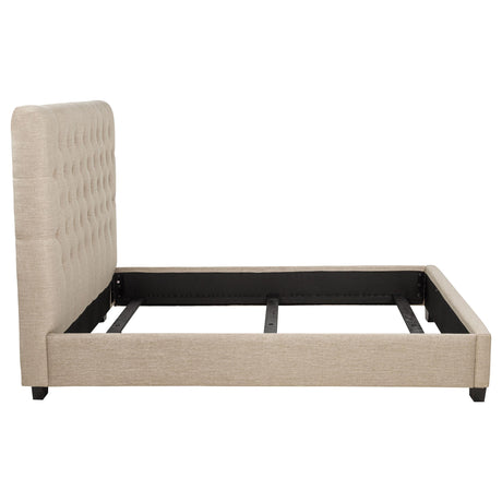 Chloe Oatmeal Tufted Upholstered Full Bed from Coaster - Luna Furniture