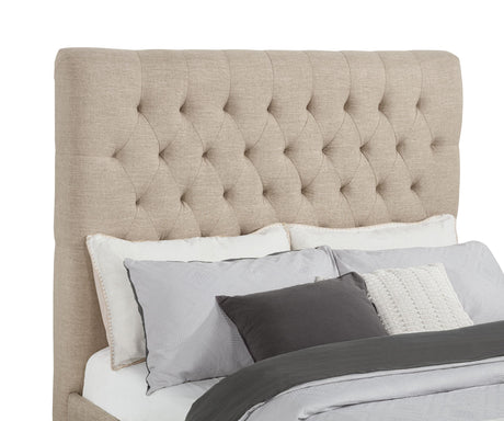 Chloe Oatmeal Tufted Upholstered Full Bed from Coaster - Luna Furniture