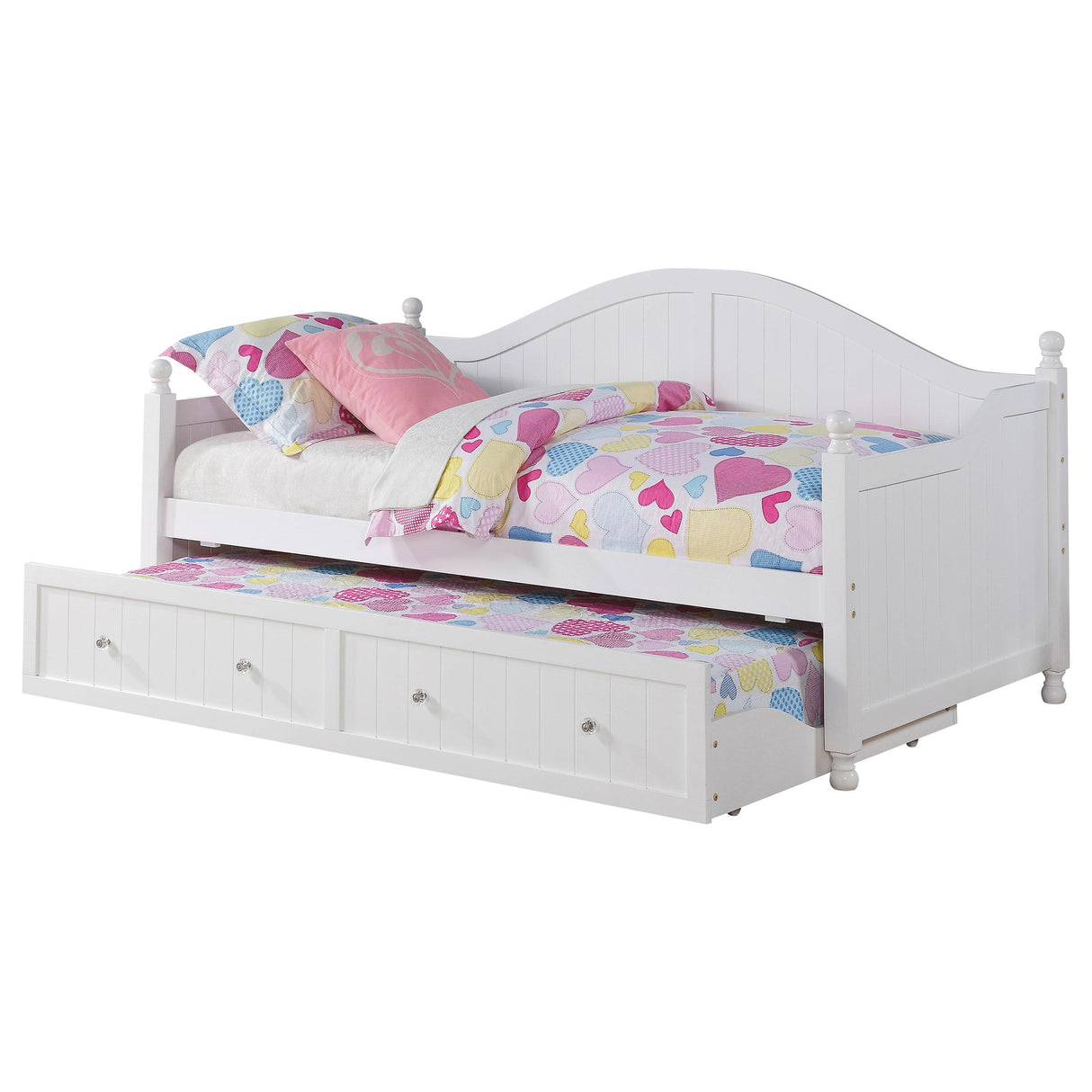 Julie Ann White Twin Daybed with Trundle from Coaster - Luna Furniture