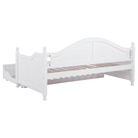 Julie Ann White Twin Daybed with Trundle from Coaster - Luna Furniture