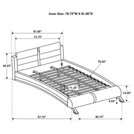 Jeremaine Glossy White 5-Piece Eastern King Bedroom Set with Plank Headboard from Coaster - Luna Furniture