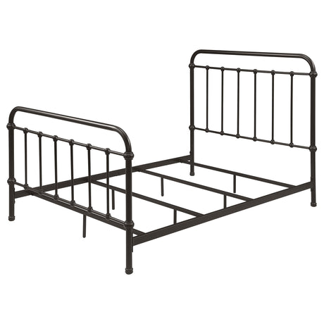 Livingston Dark Bronze Metal Full Open Frame Bed from Coaster - Luna Furniture