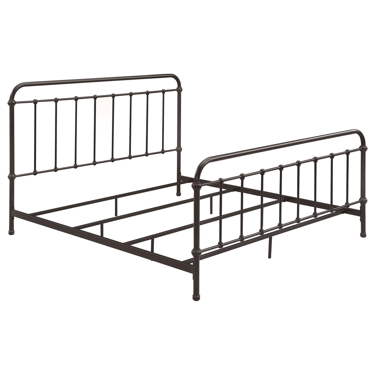 Livingston Dark Bronze Metal Eastern King Open Frame Bed from Coaster - Luna Furniture
