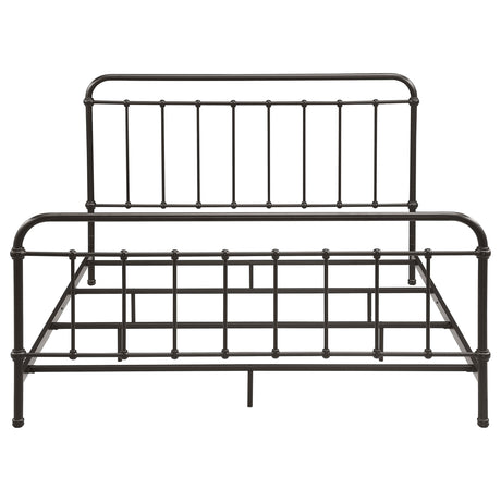 Livingston Dark Bronze Metal Eastern King Open Frame Bed from Coaster - Luna Furniture
