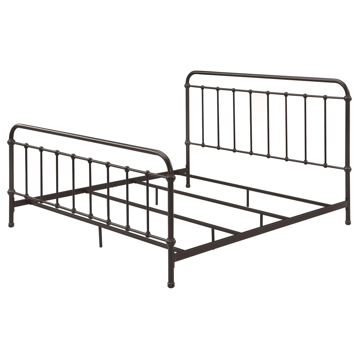 Livingston Dark Bronze Metal Eastern King Open Frame Bed from Coaster - Luna Furniture