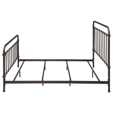 Livingston Dark Bronze Metal Eastern King Open Frame Bed from Coaster - Luna Furniture