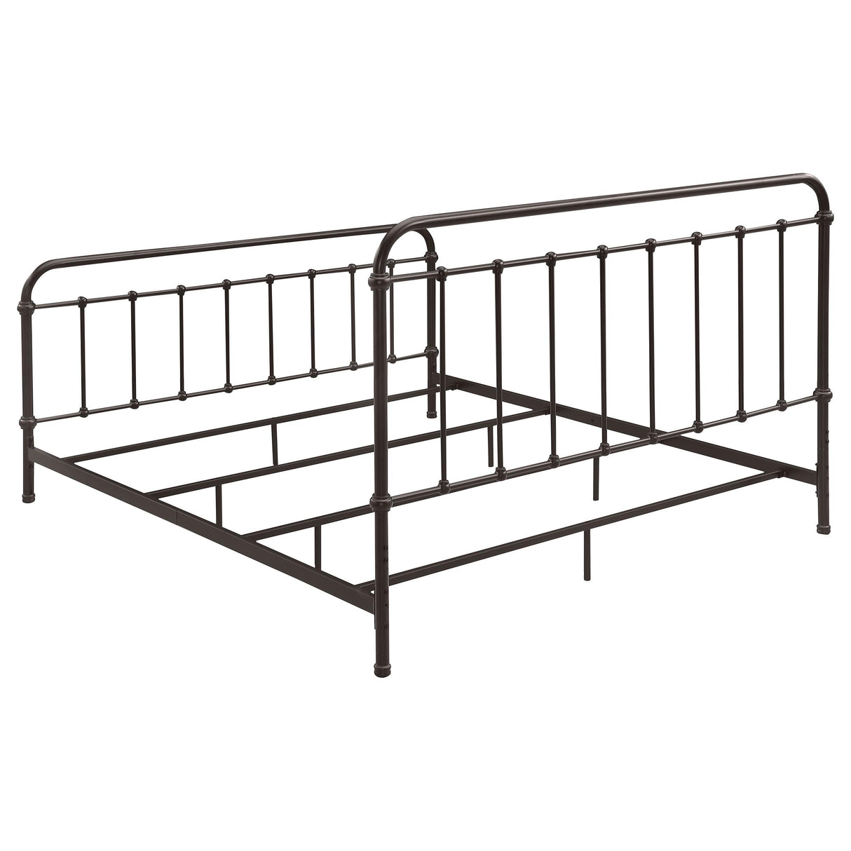 Livingston Dark Bronze Metal Eastern King Open Frame Bed from Coaster - Luna Furniture