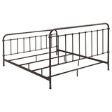 Livingston Dark Bronze Metal Eastern King Open Frame Bed from Coaster - Luna Furniture