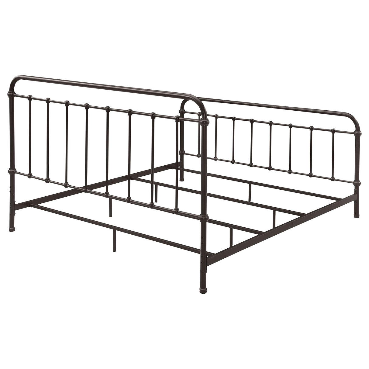 Livingston Dark Bronze Metal Eastern King Open Frame Bed from Coaster - Luna Furniture