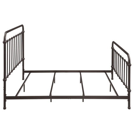 Livingston Dark Bronze Metal Eastern King Open Frame Bed from Coaster - Luna Furniture