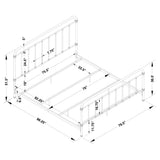Livingston Dark Bronze Metal Eastern King Open Frame Bed from Coaster - Luna Furniture