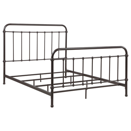 Livingston Dark Bronze Metal Queen Open Frame Bed from Coaster - Luna Furniture