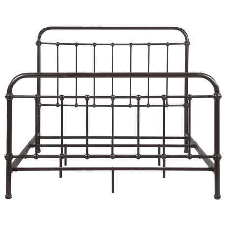 Livingston Dark Bronze Metal Queen Open Frame Bed from Coaster - Luna Furniture