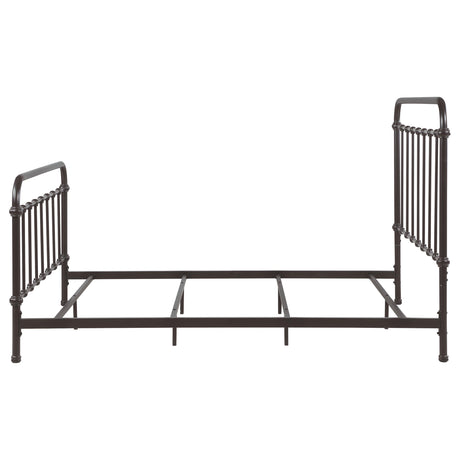 Livingston Dark Bronze Metal Queen Open Frame Bed from Coaster - Luna Furniture