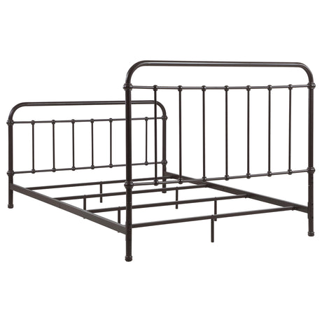 Livingston Dark Bronze Metal Queen Open Frame Bed from Coaster - Luna Furniture