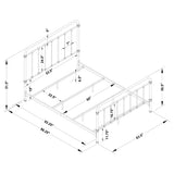 Livingston Dark Bronze Metal Queen Open Frame Bed from Coaster - Luna Furniture