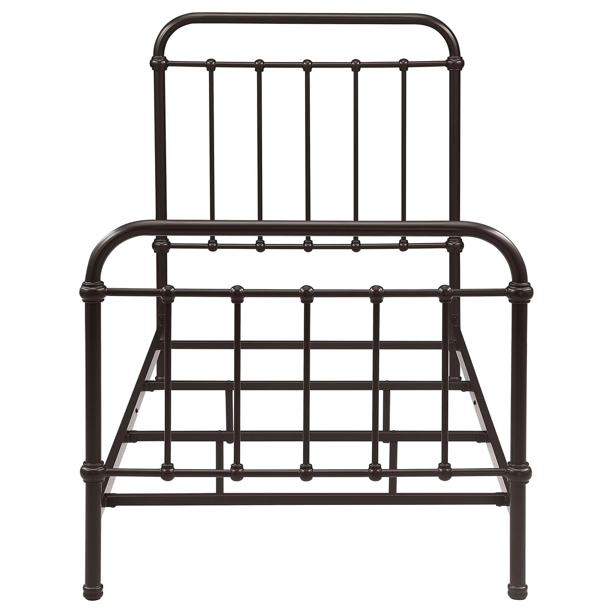 Livingston Dark Bronze Metal Twin Open Frame Bed from Coaster - Luna Furniture