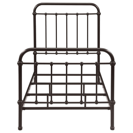Livingston Dark Bronze Metal Twin Open Frame Bed from Coaster - Luna Furniture