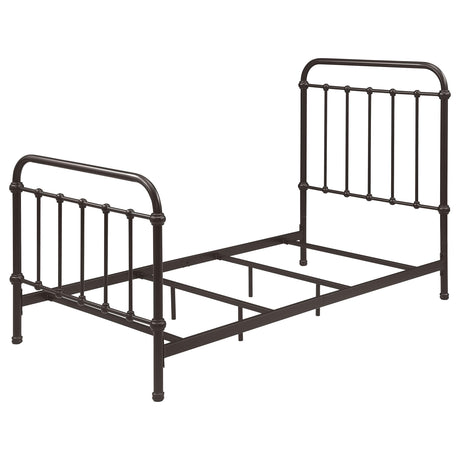 Livingston Dark Bronze Metal Twin Open Frame Bed from Coaster - Luna Furniture