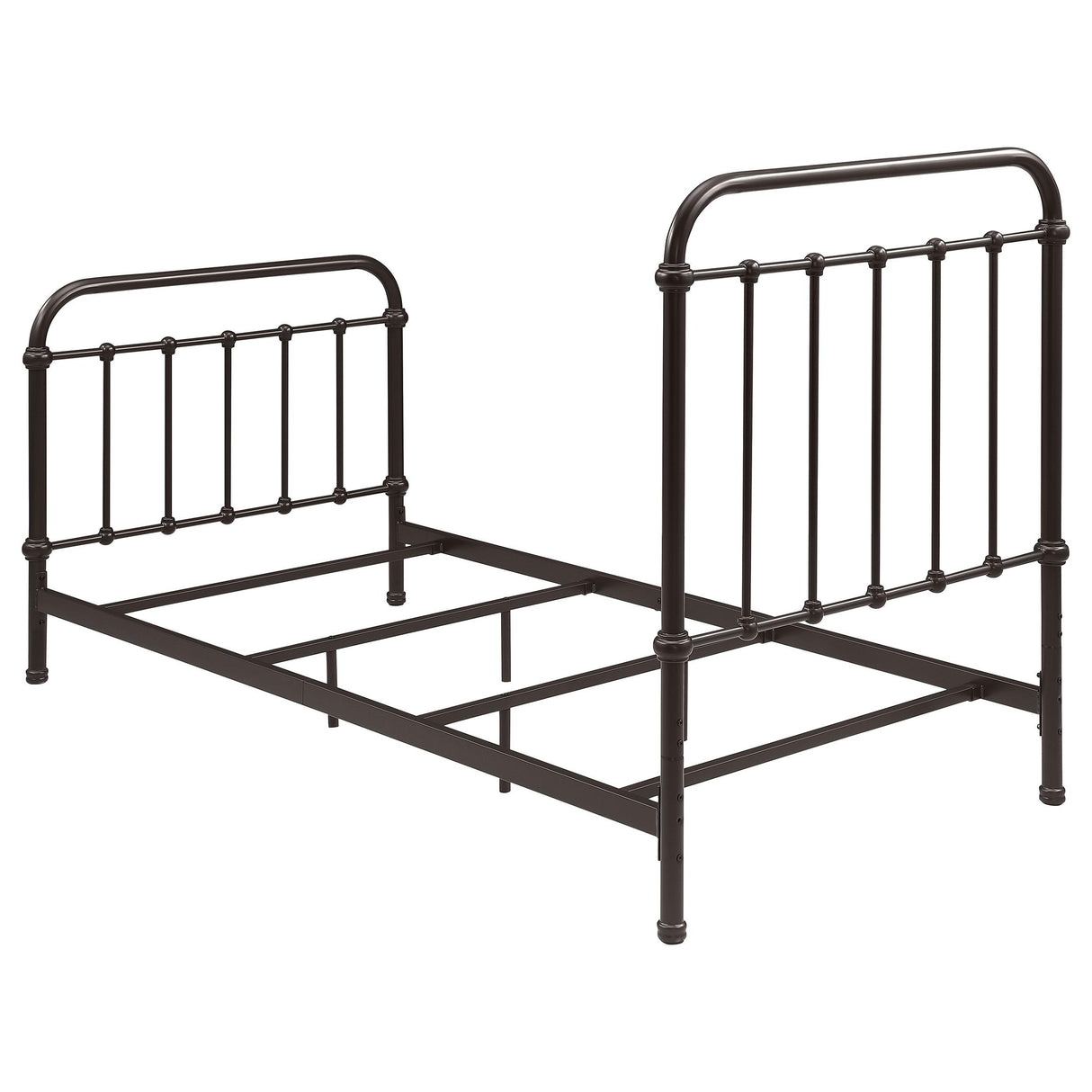 Livingston Dark Bronze Metal Twin Open Frame Bed from Coaster - Luna Furniture