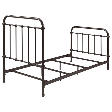 Livingston Dark Bronze Metal Twin Open Frame Bed from Coaster - Luna Furniture