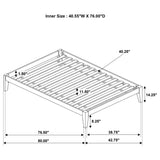 Hounslow Cappuccino Twin Universal Platform Bed from Coaster - Luna Furniture