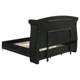 Barzini Black Eastern King Tufted Upholstered Bed from Coaster - Luna Furniture