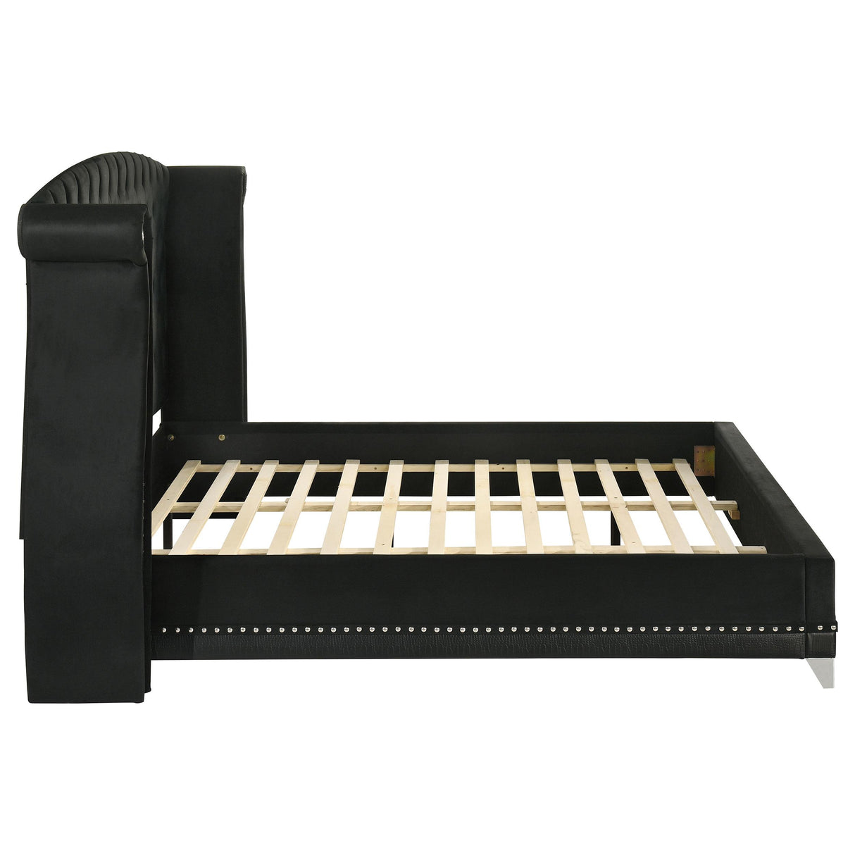 Barzini Black Eastern King Tufted Upholstered Bed from Coaster - Luna Furniture