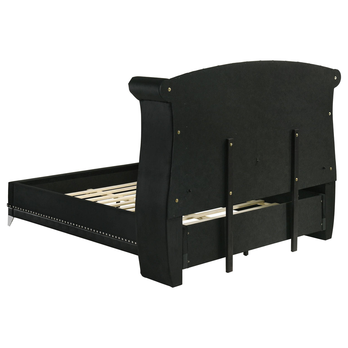 Barzini Black Queen Tufted Upholstered Bed from Coaster - Luna Furniture