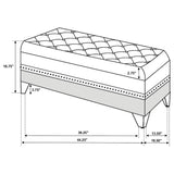 Barzini Black Tufted Rectangular Trunk with Nailhead from Coaster - Luna Furniture
