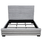 Patricia Gray Boucle Upholstered Eastern King Bed from Coaster - Luna Furniture