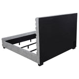 Patricia Gray Boucle Upholstered Eastern King Bed from Coaster - Luna Furniture