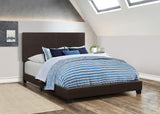 Dorian Brown Upholstered Queen Bed from Coaster - Luna Furniture