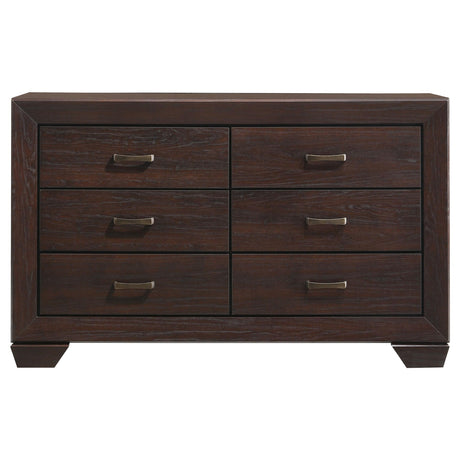 Dorian Brown and Dark Cocoa 5-Piece Eastern King Bedroom Set from Coaster - Luna Furniture