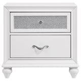 Barzini White Tufted Upholstered 4-Piece Eastern King Bedroom Set from Coaster - Luna Furniture