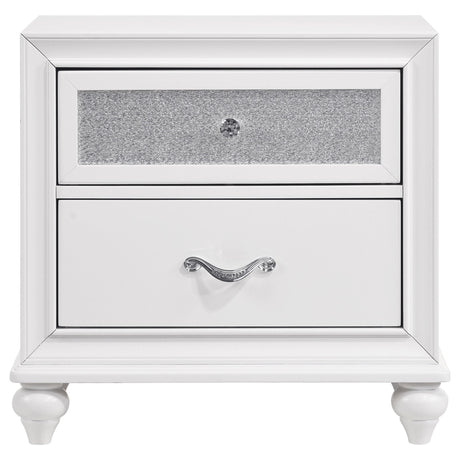 Barzini White Tufted Upholstered 4-Piece Eastern King Bedroom Set from Coaster - Luna Furniture