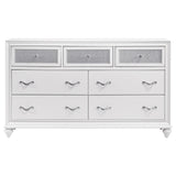 Barzini White Tufted Upholstered 4-Piece Eastern King Bedroom Set from Coaster - Luna Furniture