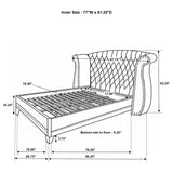 Barzini White Tufted Upholstered Wingback Eastern King Bed from Coaster - Luna Furniture