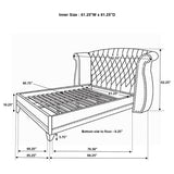 Barzini White Tufted Upholstered Wingback Queen Bed from Coaster - Luna Furniture