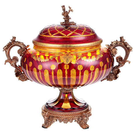 HD-3010 Bronze/Amber/Ruby Red/Gold Urn from Homey Design - Luna Furniture