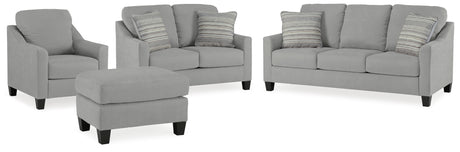 Adlai Shadow Sofa, Loveseat, Chair and Ottoman from Ashley - Luna Furniture