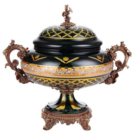 HD-3010L Bronze/Black Diamond Urn from Homey Design - Luna Furniture