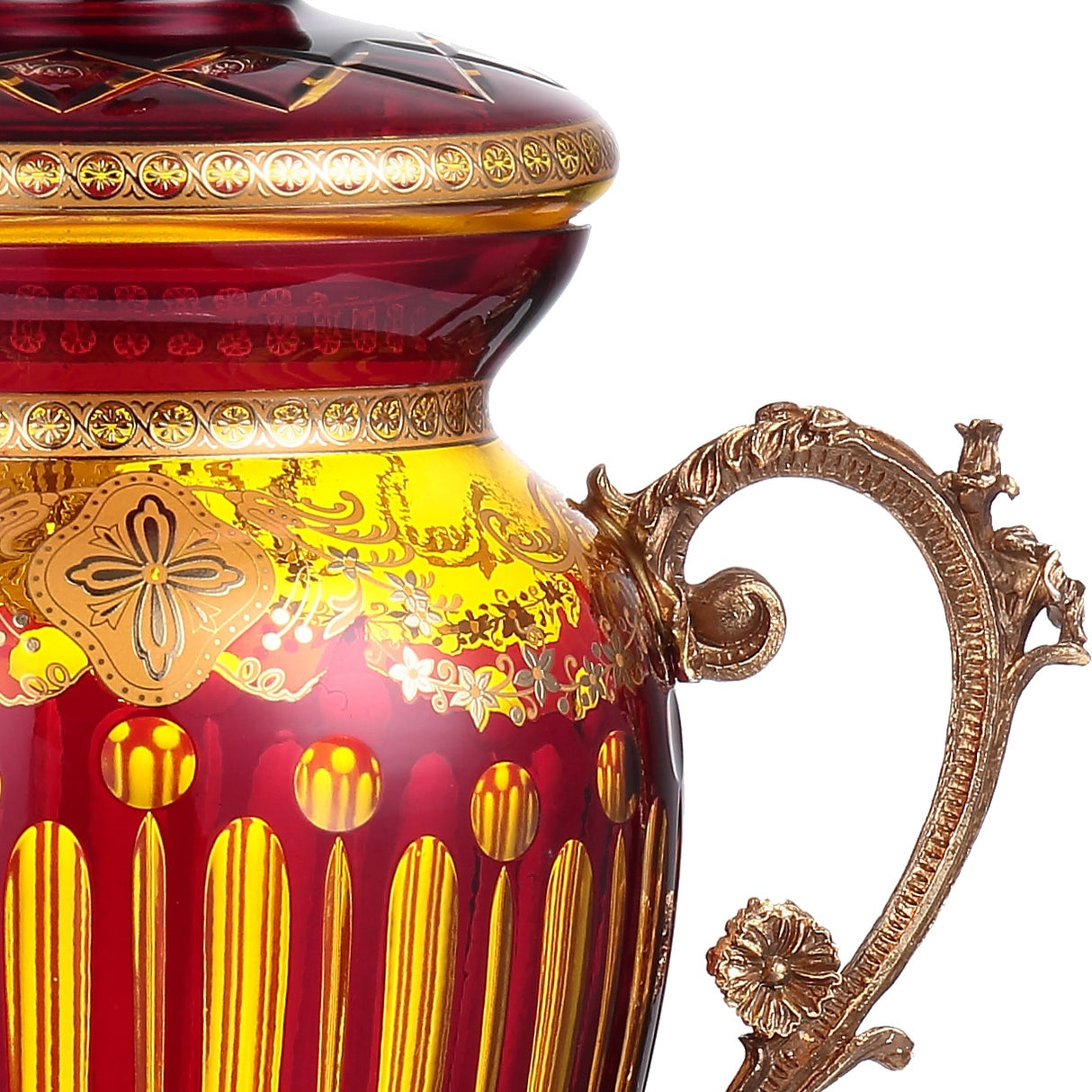 HD-3016 Bronze/Amber/Ruby Red-Gold Urn from Homey Design - Luna Furniture